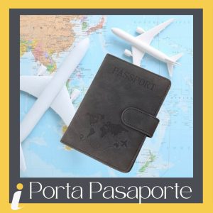 Porta Pasaporte Negro